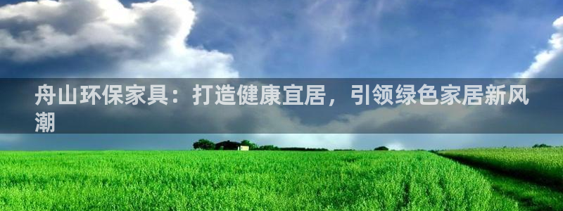 杏耀平台官网登录：舟山环保家具：打造健康宜居，引领绿色家居新